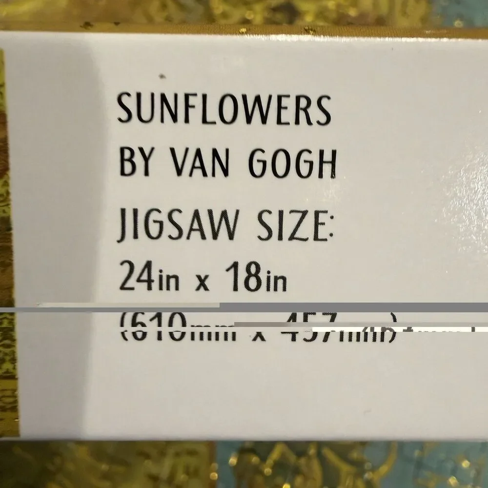 Mindbogglers Gold Foil Van Gogh Sunflowers Art Jigsaw Puzzle, 500 Pieces